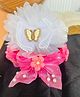 Radhya accessories Set of 2 Butterfly Designed Floral & Bow Applique Detailed Pearl Embellished Hair Band - Multi Colour