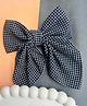 Radhya accessories Bow Applique Detailed & Checked Hair Alligator Clip - Black
