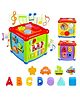 FUNVERSE Baby Toddler Activity Center Musical Activity Cube Play Learning Center Toy Interactive Educational Activity House Multi-Functions with Lights Sounds (Small 6 in 1 Cube)