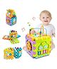 FUNVERSE Baby Toddler Activity Center Musical Activity Cube Play Learning Center Toy Interactive Educational Activity House Multi-Functions with Lights Sounds (Big Activity Cube)
