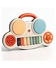 FUNVERSE Musical Drum & Electronic Piano Keyboard Toy with Animals Sounds & Flash Light Effects | Electronic Piano Keyboard Toy for Kids|( Battery Not Included )
