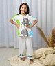 Fairies Forever Cotton Woven Sleeveless Elephant Printed   Night Suit Set - White