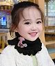 Ziory Wool Baby Animal Designed Neck Warmer - Black