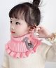 Ziory Wool Baby Animal Designed Neck Warmer - Pink
