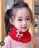 Ziory Wool Baby Animal Designed Neck Warmer - Red