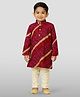 JBN Creation Rayon Woven Full Sleeves Leheriya & Floral Foil Printed Kurta Pyjama Set - Purple