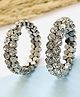Little Peas Stones Embellished Spiral Cuff Bracelet - Silver
