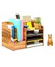 Sanjary Wooden Desk Organizer, Multi-Functional Desk File Organizer with Tissue Box, Large Capacity Organizer for Office Home Supplies color design may vary