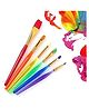 Sanjary Paint Brush Set - (Set of 6) Multicolor Synthetic Hair Makes Children Art Hassle Free Brushes color design may vary