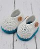 Love Crochet Art Solid Double Layer Booties - White2