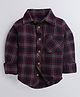 The Sandbox Clothing Co Cotton Woven Full Sleeves Plaid Checked Shirt - Navy Blue