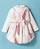Little Kangaroos Knit Full Sleeves Winter Frock With Inner Tee - Pink & White