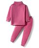Mom's pet Cotton Knit Full Sleeves Solid Thermal Set - Dark Pink