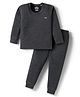 Mom's pet Cotton Knit Full Sleeves Solid Thermal Set - Grey
