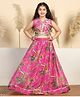 Fashion Dream Cotton Silk Knit  Sleeveless  Animal Printed Lehenga Choli - Pink