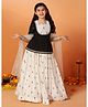 Fashion Dream Silk Knit Half Sleeves Abstract Embroidered   Lehenga Choli With Dupatta - White