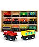 TinkerBox Premium Wooden Toy Train Set with 12-Magnetic Pieces & Storage Box