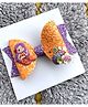 FOLLOW THE NEEDLE Mermaid Designed Bow Applique Detailed Hair Clip - Orange & Purple