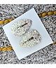 FOLLOW THE NEEDLE Shimmer Detailed Hair Clips - White