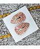 FOLLOW THE NEEDLE Shimmer Detailed Hair Clips -   Pink