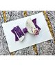 FOLLOW THE NEEDLE Letter N Shimmer Embellished Hair Clip - Purple
