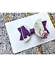 FOLLOW THE NEEDLE Letter A  Shimmer Embellished Hair Clip  - Purple