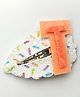 FOLLOW THE NEEDLE T Alphabet Applique Detailed Tic Tac Hair Clip - White