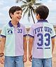 Pine Kids Cotton Knit T-Shirts Polo Neck Half Sleeves Graphic Multi Colors 6-7 Years