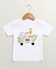 Sweetlime by A.S Cotton Knit Half Sleeves Animals & Safari Theme Printed Tee - White