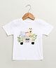 Sweetlime by A.S Cotton Knit Half Sleeves Animals & Safari Theme Printed Tee - White