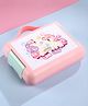 Unicorn Land Sectioned Lunch Box with Spoon & Fork  Pink| 2 Compartments + Sauce Container| BPA Free| Leak-Resistant & Freezer Safe| Ideal for School, Home & Travel