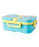 Space Section Lunch box 3 Compartment with Spoon 850ml - Blue Yellow| BPA Free| Leak-Resistant & Freezer Safe| Ideal for School, Home & Travel| for School Going Boys & Girls