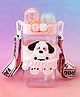 Puppy Dual Straw Sipper Bottle 550ml - Pink| BPA Free| Leak-Resistant & Freezer Safe| Ideal for School, Home & Travel| for School Going Boys & Girls