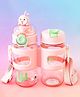 Bunny Theme Set of 2 Water Bottle - Pink| 500ml x 2| BPA Free| Leak-Resistant & Freezer Safe| Ideal for School, Home & Travel| for School Going Boys & Girls