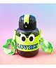 Cute Cartoon Kids Water Bottle 650 ml with Straw - Black Green| Leak-Resistant|  Flip-Top Sipper Bottle with Strap| for School, Travel & Outdoor Use