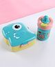 Kids Lunch Box & Water Bottle Combo Set (850 ml + 500 ml) - Green Blue| Leak-Resistant Tiffin & Drinking Bottle| for School, Travel & Picnics| Ideal for School Going Boys & Girls