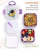 Kids Section Lunch Box with Spoon 1150 ml - Purple| BPA-Free & Freezer-Safe| Leak-Resistant| Multi-Compartment Tiffin for School, Travel & Picnics| For School Going Boys & Girls
