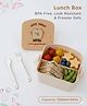 Cute Toast Kids Section Lunch Box 900 ml with Spoon & Fork - Brown White| BPA-Free| Freezer-Safe & Leak-Resistant| Multi-Compartment Tiffin for School & Travel| for School Going Boys & Girls