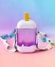 Kids Straw Water Bottle with Shoulder Strap 400ml - Purple| BPA-Free, Leak-Resistant & Freezer Safe | School Sipper Bottle for Boys & Girls