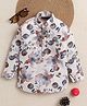 Ahhaaaa Viscose Woven Full Sleeves Floral Printed Kurta Style Shirt - Cream