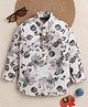 Ahhaaaa Viscose Woven Full Sleeves Floral Printed Kurta Style Shirt - Green