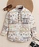 Ahhaaaa Viscose Woven Full Sleeves Geometric Printed Kurta Style Shirt - Light Green