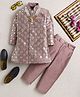 Ahhaaaa Viscose Woven Full Sleeves Sequin Embellished  Sherwani & Pant Set -  Pink
