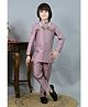 Ahhaaaa Viscose Woven Full Sleeves Abstract Embroidered Jodhpuri Suit & Pant Set - Pink