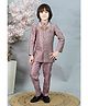 Ahhaaaa Viscose Woven Full Sleeves Floral Embroidered Sequins Embellished Jodhpuri Suit & Pant Set - Pink