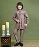 Ahhaaaa Viscose Woven Full Sleeves Sequin Embellished Chevron Embroidered Sherwani With Pant Set - Pink
