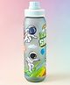 Regular Water Bottle 1000ml Astronaut Print - Green| Stylish Flip Cover & Handle | BPA Free | Ideal for School, Home & Travel | School-going Boys & Girls | Lightweight & Leak Resistant