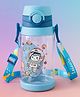 Space Astronaut Print Kids Straw Sipper Bottle 500 ml - Blue| BPA-Free| Leak resistant| School Water Bottle for Boys & Girls| Stylish Flip Lid| Straw & Shoulder Strap