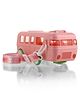 Bus-Shaped Kids Water Bottle 560 ml with Straw & Spout Lid - Pink | Leak-Resistant BPA Free Freezer Safe Sipper Bottle for School & Travel