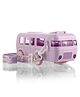 Bus-Shaped Kids Water Bottle 560 ml with Straw & Spout Lid - Purple | Leak-Resistant BPA Free Freezer Safe Sipper Bottle for School & Travel